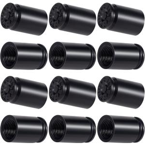 12PCS Bullet Valve Stem Caps, Black Universal Aluminum Alloy Tire Valve Covers Replacement Dustproof for Motorcycle Trucks Cars SUV Bike