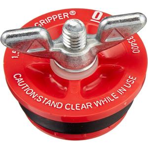 Oatey 33400 Mechanical End-of-Pipe Gripper Plug, 1-1/2 in., Red, 1 Count