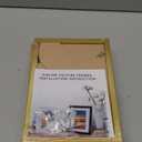 KINLINK 5x7 Picture Frame Gold Set of 4, Wooden Photo Frames Matted 4x6 with Plexiglass for 4x6 with Mat or 5x7 without Mat for Table and Wall Display