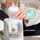 GROWNSY Nutri Bottle Warmer with Innovative Auto-Lift Feature, 10-in-1 Fast Baby Bottle Warmer with Night Light, Retain Nutrients Milk Warmer for Breastmilk&Formula (Grey)