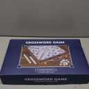 Crossword Game with Magnetic Letter Tiles, Foldable Board into Portable Carry Case, Luxury Edition Word Building Game with Rotating Wooden Board, Educational Family Board Game for 2-4 Players