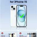 OTOFLY Compatible with iPhone 15 Case, Compatible with Magsafe, Magnetic Shockproof Bumper Cover, Non-Yellowing, Anti-Scratch Clear Back (Blue)