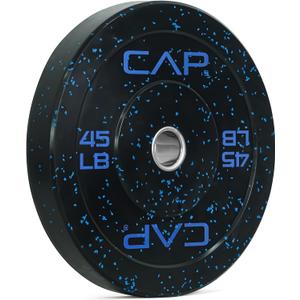 CAP Barbell Rubber Olympic Bumper Plate | Multiple Options/Colors (45lbs - Single)