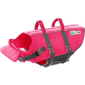 Outward Hound Granby Splash Dog Life Jacket, High-Buoyancy Dog Life Vest for Swimming, Boating, and Water Safety, Large, Pink (Large (Chest Girth: 28"-32"))
