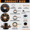 1 Set 8 on 6.5'' Trailer Hub Kit for 7000 lbs 1.25'' to 1.75'' #42 Tapered Spindle, Pre-Lubricated 25580 14125A Bearings 8x6.5 Pattern Trailer Idler Hub 8 Lug Bolt Trailer Wheel Hub Kits