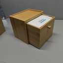 Disposable Face Towel with Bamboo Drawer Storage Box - Face Towelettes Disposable XL, Facial Towels Disposable, Makeup Organizer for Clean Towels, Makeup Remover Dry Wipes Washcloths 50 Ct