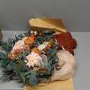 Floroom Arch Flowers with Drapes Kit (Pack of 4) - 2pcs Artificial Terracotta & Cream Floral Swag Arrangement with 2pcs Draping Fabric for Wedding Ceremony Arbor and Reception Backdrop Decoration