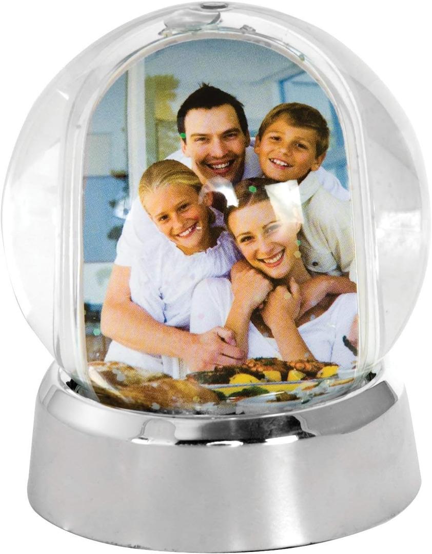 Neil Enterprises Inc. Mini Photo Snow Globe with Silver Base