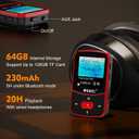 RUIZU 64GB Clip MP3 Player with Bluetooth 5.3, Portable Music Player with Voice Recorder for Sports Running, FM Radio, Pedometer, A-B Repeat, Audio Shuffle Playback, Support 128GB Micro SD Card, Red