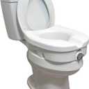 Carex E-Z Lock Raised Toilet Seat, Elongated Toilet Seat Riser, Adds 5 Inches of Height, 300 lbs Capacity, Elevating and Raising Seat for Elderly and Handicap, Universal, Slip-Resistant, White