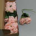 PARTY JOY 20PCS Artificial Flowers, Silk Flower Realistic Roses Bouquet Long Stem for Home Decor Wedding Decoration