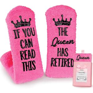 4 x Breezy Valley Wine Socks for Women - Novelty Gift for Mom, Grandma, Female Friends - Valentines, Retirement, Birthday (Pink)