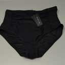 Tempt Me Women High Waisted Bikini Bottom Retro Ruched Swim Bottom Shirred Tankinis Brief, Size L, Black