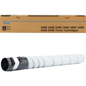 TN516 TN515 TN514 TN513 TN512 TN324 TN326 Black Toner Cartridges Compatible for Konica Minolta Bizhub 308E 458E 558E 658E 368E 454E 554E Printer Toner (1 Black) No Fading, No powder leakage, No Streak