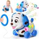 HumorPlay Musical Puppy Baby Toy 6-12-18 Month, Crawling & Walking Toys for 1 Year Old Boy Girl Gifts, Birthday Gift for 1 Year Old Boy Toy, Bilingual Infant Present for 6 7 8 9 10 Month