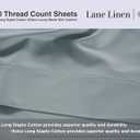 2 x Lane Linen 100% Cotton Pillow Cases King Size Set of 2, 600 Thread Count Satin Soft King Pillowcase with Envelope Closure, Cooling & Breathable - Easy Fit- King Size Pillow Covers (20" x 40") - Blue