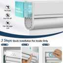 No-Drill Motorized Blinds with Remote, Blackout Roller Shades, 45"W x 72"H