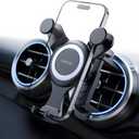 ICAILIN Car Phone Holder Mount for Round Air Vent, Universal Circular Vent Cell Phone Mount Compatible with Mercedes Benz A/B/C/E/S/GLC Class, Jeep Wrangler, Mini Cooper, Fits iPhone & Samsung