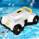 KimPump Automatic Pool Vacuum Robot, Cordless Robotic Pool Cleaner for Above Ground Pools and Flat Inground Pools, Pool Vacuum Cleaner Automatically Removes Debris Underwater, 90-120Min Runtime
