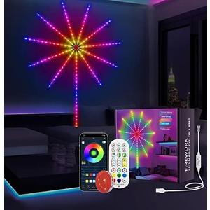 Smart Fireworks LED Lights, USB Powered ICRGB Dreamy Color LED Lights, Color Changing LED Ribbon for Room and Christmas Party Decoration