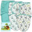 Cute Castle 3-Pack Baby Swaddle Sleep Sacks - Newborn Swaddle Sack - Ergonomic Baby Swaddles Blanket Warp for Boys and Girls - Baby Essentials (0-6 Months - Green) (Large)