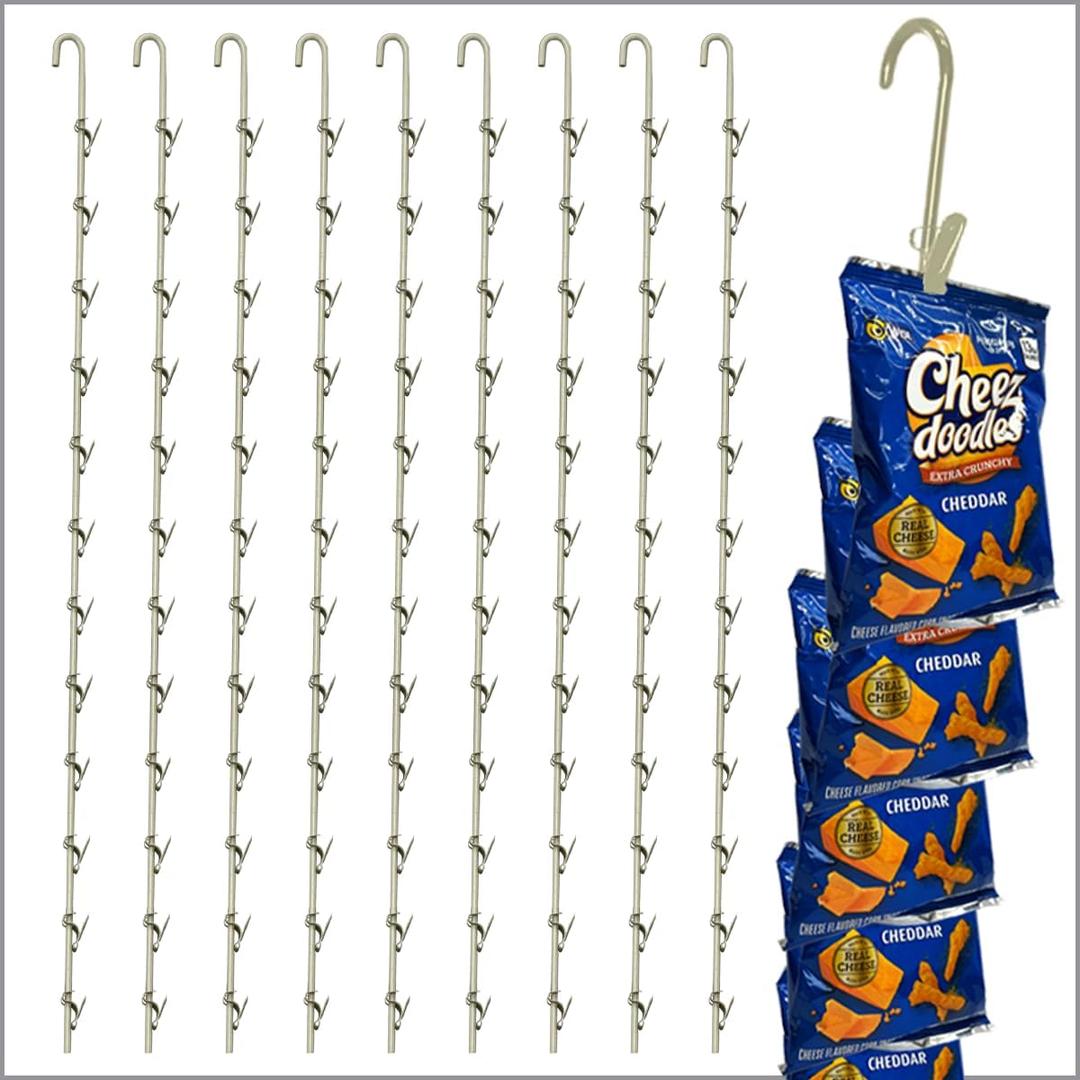 Clip Strip Metal Merchandising, MS-32, Pack of 10 | 31 Long Economical Metal All Steel Construction Wand Retailer Strip | Color: Off-White