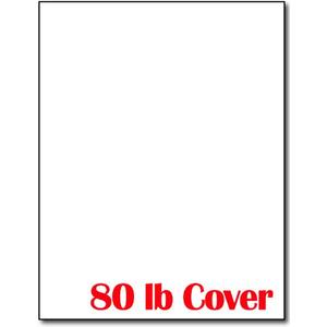 White 8" x 10" Cardstock  Blank Heavy Weight Thick Paper  80lb Cover Card Stock for Inkjet & Laser Printer (50 Sheets)