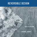 Everlasting Comfort Soft & Comfortable Arctic Blue Faux Fur Throw Blanket for Couch - (50"x65") Minky & Fluffy Fall Blankets & Throws, Plush Fuzzy Cover for Bed, Sofa & Living Room - Cozy Home Decor