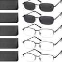 NOVIVON 1.5 Metal Reading Glasses Men - Durable Readers with Blue Light Filtering - Clear Vision