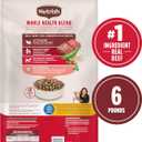 Nutrish Dry Dog Food, Real Beef, Pea & Brown Rice Recipe Whole Health Blend for Adult Dogs, 6 lb. Bag (Rachael Ray) (EXP 05/07/27)