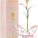 Unique Gifts for Grandma Birthday, Pink Preserved Flowers Galaxy Rose with 4.23.15 Inch Acrylic Butterfly Stand-Delicate Grandma Christmas, Valentines, from Grandkids