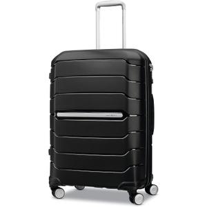 Samsonite Freeform 24-Inch Medium Luggage with Dual 360 Spinner Wheels - Checked Suitcase - TSA Lock, Airline-Approved - Durable Polypropylene Expandable Hardshell for Lightweight Travel - Black