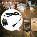 Adjustable Thermostat Controller Probe Cord for Masterbuilt Analog Electric Smokers, Thermostat Control with Power Cord Replacement Parts for Most Electric Smoker and Grills Heating Element