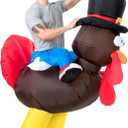 YEAHBEER Inflatable Turkey Costume Adult, Blow up Costumes for Adults,Thanksgiving Costumes for Party Funny Turkey Suits (Red)