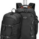 Rolling Backpack, 56L Large Backpacks with Wheels-Splits into Daypack & Laptop Backpack Fits 17 Inch Laptop,Water-Resistant & Carry-On Friendly for College,travel,camping,Weekender Hiking Black