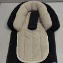 COOLBEBE Upgraded Babybody Support & Strap Covers Set for Newborn Infant Toddler - Extra Soft Breathable Car Seat Insert Cushion Pad, Perfect for Carseats, Strollers, Swing, Black