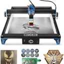 Comgrow Z1 Laser Engraver 10000mW Output Power, 24V Desktop Laser Cutter and Engraving Machine with Eye Protection Compressed Laser Spot 0.08mm, 10000mm/min Diode Laser Cutting for Metal Wood, Laser 4