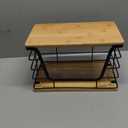 ALOCEO Large Wire Basket for Kitchen Pantry, Stainless Steel Kitchen Counter Organizer for Potato Onion, Trash Bag Dispenser Under Sink with Bamboo Top, Black (1-Pack - XL Bamboo Bottom Black)