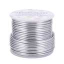 BENECREAT 10 Gauge Jewelry Craft Aluminum Wire 80 Feet Bendable Metal Sculpting Wire for Christmas Craft Floral Model Skeleton Making (Silver, 2.5mm)