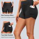 Daci Women High Waisted Swim Shorts - 3"/5"/7" Bathing Suit Short with Pockets Liner Tummy Control Swimsuit Bottom Boy Short (Black, XL)