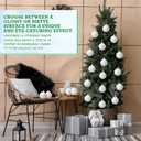 Wettarn 48 Pcs 2.36 Inch Christmas White Ball Ornaments with Lid Rope Matte and Shiny Blank Ornaments Set for Xmas Tree Decoration, DIY Crafts Holiday Party Decoration