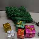 Small Christmas Tree with Lights and Ornaments, 60cm Tabletop Mini Christmas Tree with Light, Star Topper, DIY Artificial Tabletop Xmas Tree for Office Home Indoor Decoration