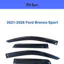IG Window Visors Fit for 2021-2026 Ford Bronco Sport, Out-Channel Rain Guards Vent Wind Deflectors 4PC, Car Accessories for 21-26 Bronco Sport