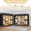 ULIFHOME H41C Clothes Rack with Cover, Covered Clothing Rack Heavy Duty, 16.5"D x 80"W x 76.4"H