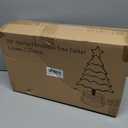 SUNNYPARK Metal Christmas Tree Collar Decoration, 23.5 Inches Diameter Indoor Outdoor Cream Tree Collar for Artificial Trees Christmas Tree Ring for Holiday Party Decoration