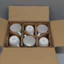 famiware Jupiter Coffee Mugs Set of 6, 14 OZ Coffee Mug, Microwave and Dishwasher Safe, Coffee Cups with Handle for Coffee, Tea, Cocoa, Milk, White