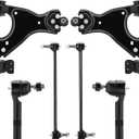Front Lower Control Arms Suspension Kit Fit for Buick Enclave 2008-2017, Fit for Chevrolet Traverse 2009-2017, Fit for GMC Acadia 2007-2016, Fit for Saturn Outlook 2007-2010 - 6pc Set w/Ball Joints
