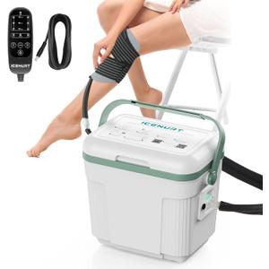 Cold Therapy Machine with Programmable Timer, Ice Machine for Knee After Surgery, Knee Replacement Recovery System, Cryotherapy Pain Relief w/Compression Pad for Shoulder, Hip and Ankle