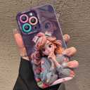 SMAIGE Designed for iPhone 11 Case 6.1", Ultra Slim Shockproof Protective Phone Case, Cute Kawaii Cartoon Lovely Girl Design for Kids Teens Young Girls Women (Purple)