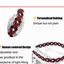 2-in-1 Decorative Hair Clips Non-Slip Grip - Nylon Braid Headbands for Women - Comfortable Accessories for All Types(Wrinkle pink, Metal red)